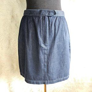 Laurel Jeans Women's Navy A-Line Pencil Denim Skirt Size 38